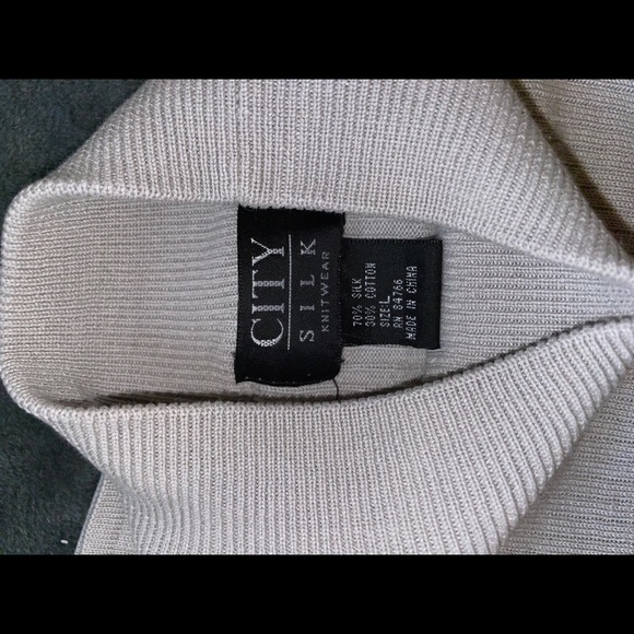 gray ribbed turtleneck - Picture 3 of 3